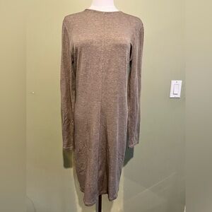 Vince Tencell Tan‎ Long Sleeve Dress